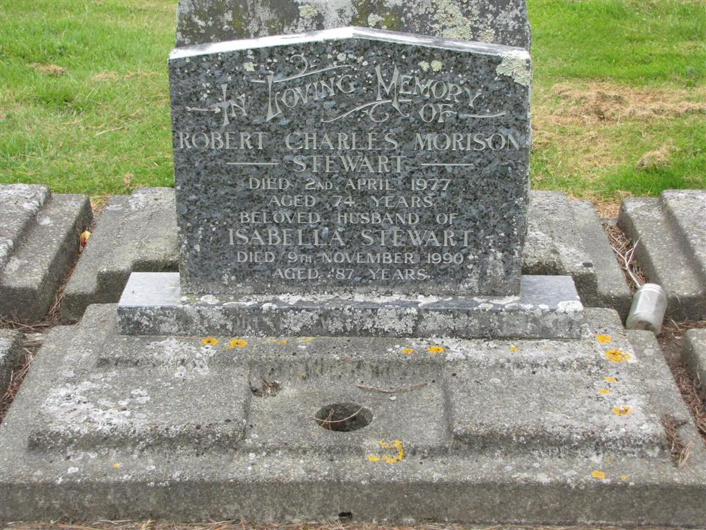 Photo of headstones/Isabella Thornbury d 1990 hdstn Invercargill